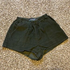 Urban Renewal UO Green Corduroy Shorts